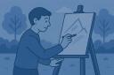image de personaje pintando